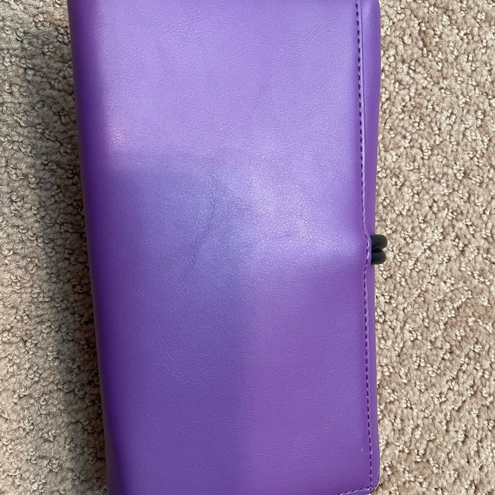 Tous Purple Leather Knot-Accent Wallet Clutch - Picture 4 of 6